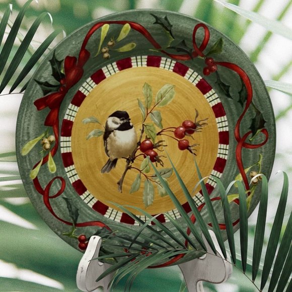 LENOX Winter Greetings Chickadee Everyday by Catherine McClung Dinner Plate - Picture 5 of 16